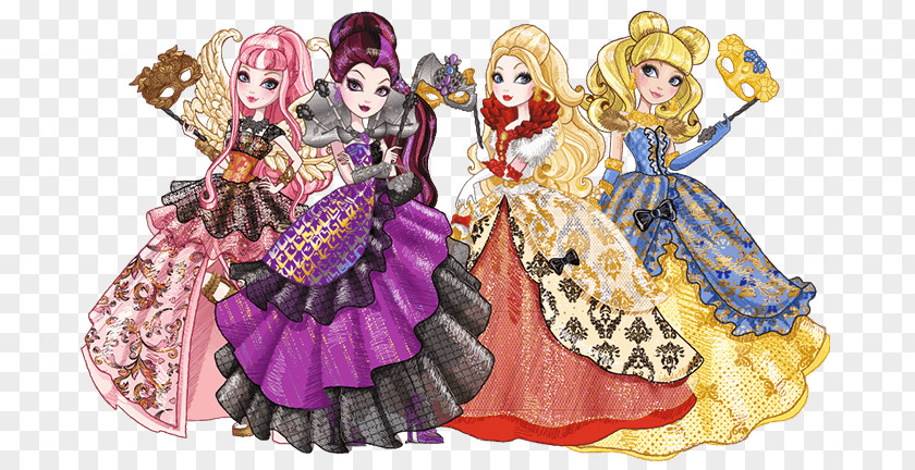 Ever After High Queen Doll Character Drawing PNG