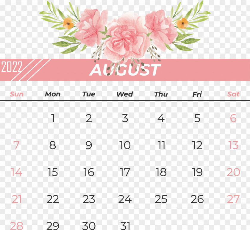 Flower Line Font Calendar Petal PNG