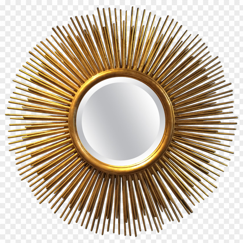 Sunburst Brass Circle PNG