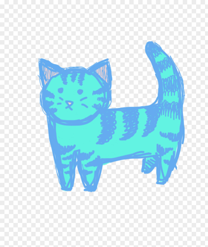 Cool Cat Whiskers Kitten Turquoise Tail PNG
