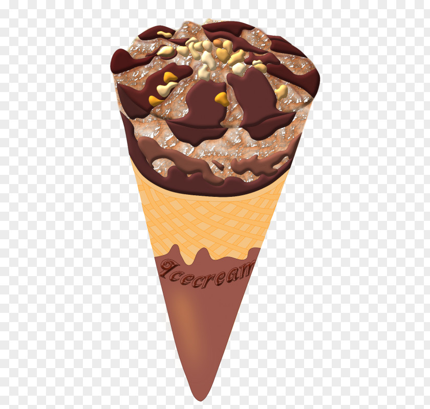Ice Cream Cones Chocolate Sundae PNG