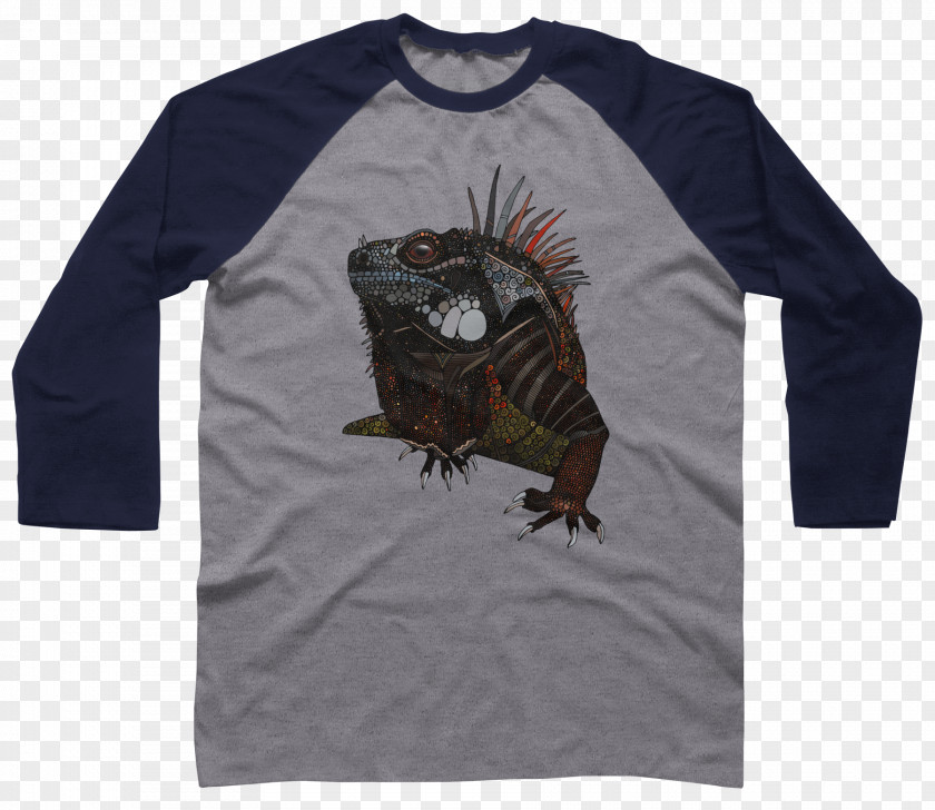 Iguana Long-sleeved T-shirt Raglan Sleeve PNG