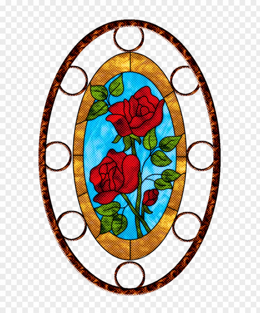 Stained Glass Window Oval Circle PNG
