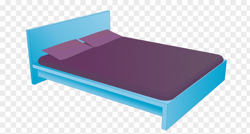 Vector Blue Bed Euclidean Furniture PNG
