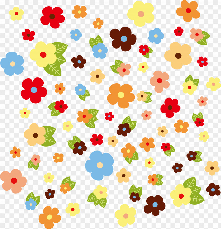 Colored Floral Background Pattern PNG