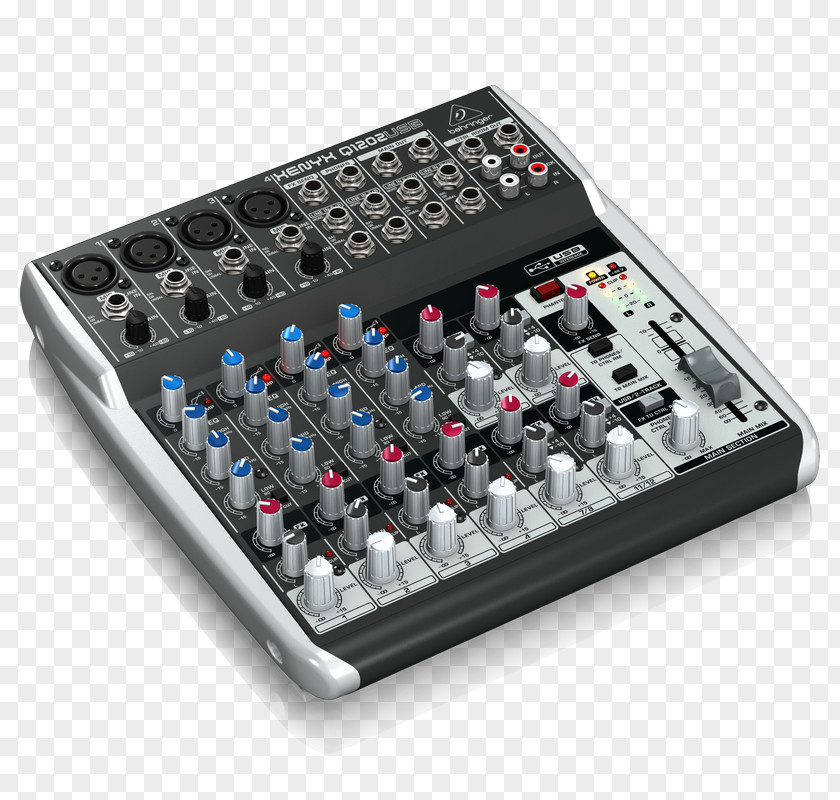 Microphone Behringer Xenyx Q1202USB Audio Mixers Sound PNG