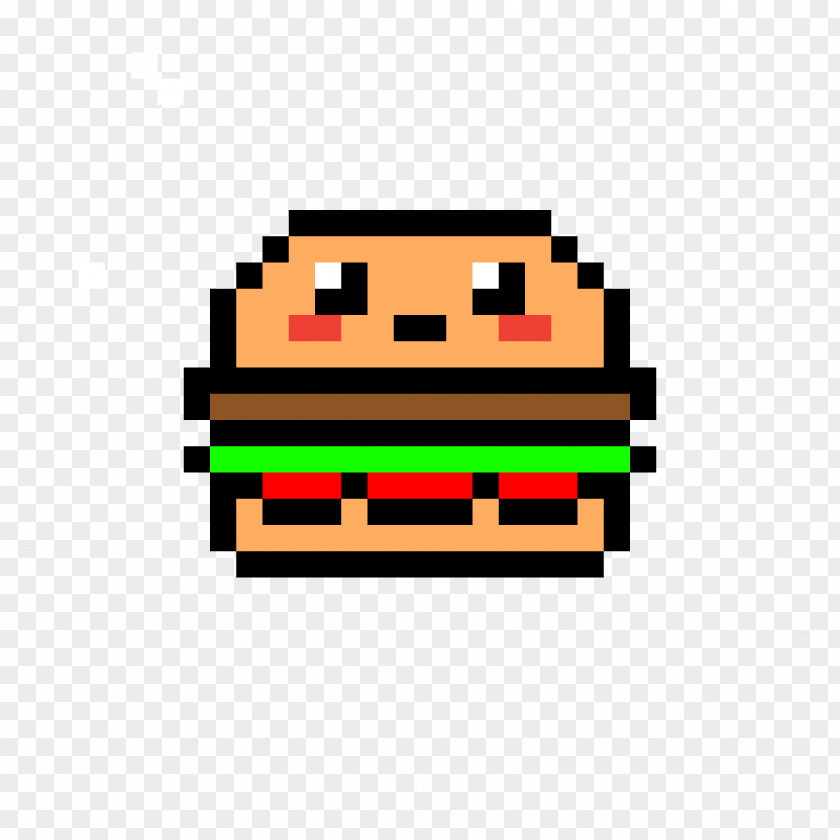 Pixel Art Minecraft Hamburger French Fries Drawing PNG