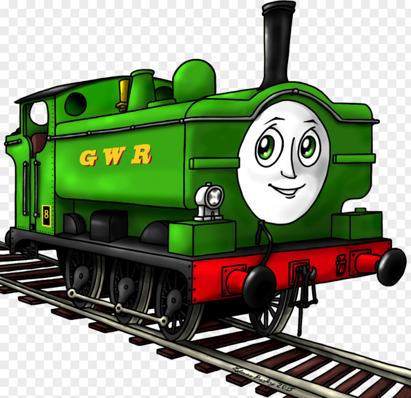 Q Version Of The Small Yellow Duck Great Western Engine Thomas & Friends Train Peter Sam PNG