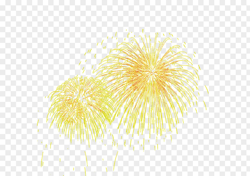 Yellow Fireworks Pattern PNG