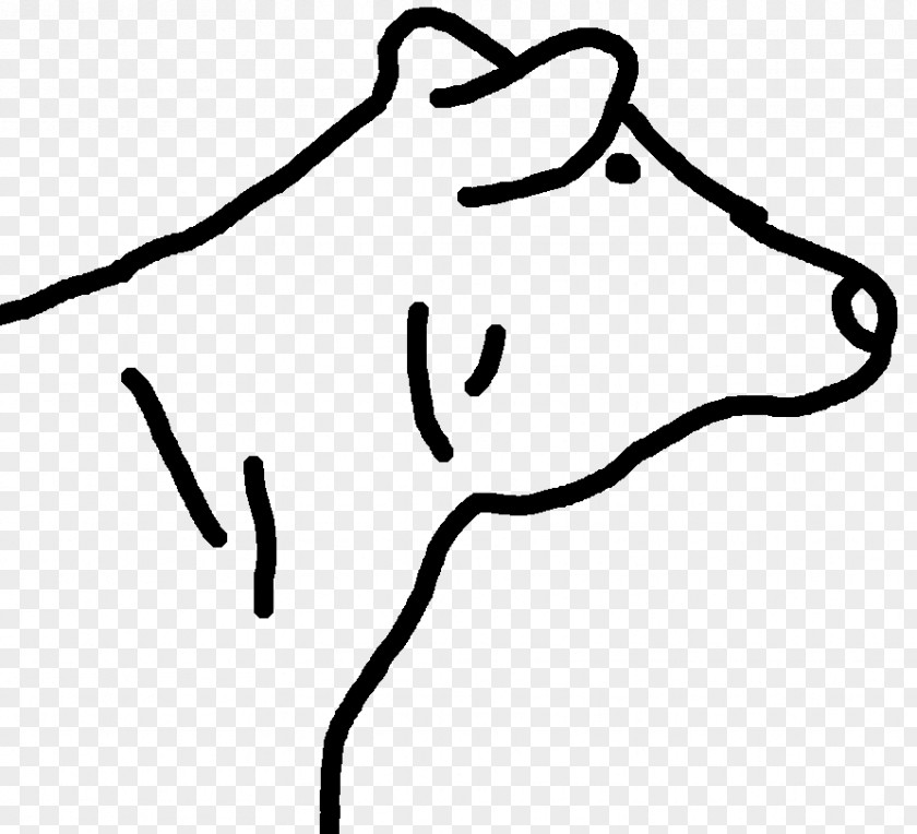 Cow Head Drawing White Line Art Finger Clip PNG