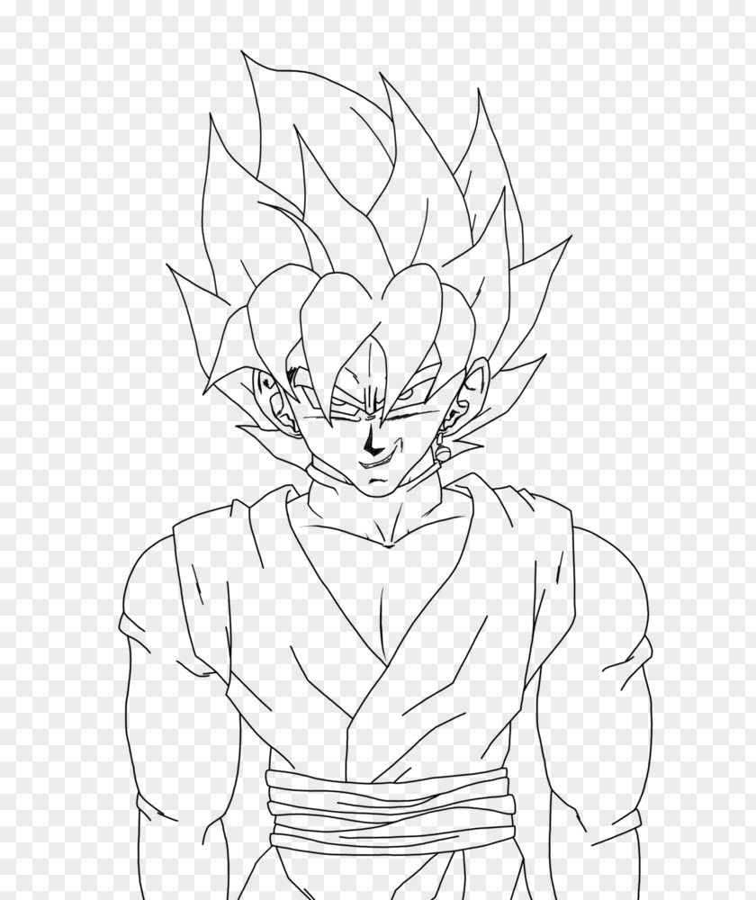 Goku Line Art Black Chi-Chi Drawing PNG