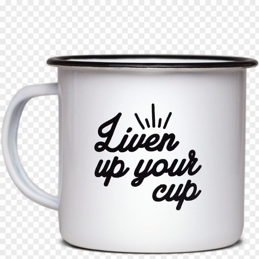 Mug Coffee Cup Vitreous Enamel Saucer PNG