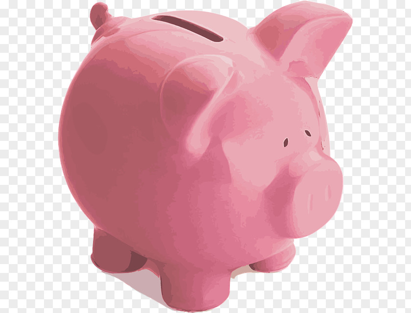 Pink Piggy Bank Saving Money Coin PNG