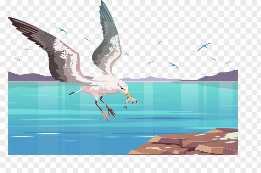 The Flying Crane Illustration PNG