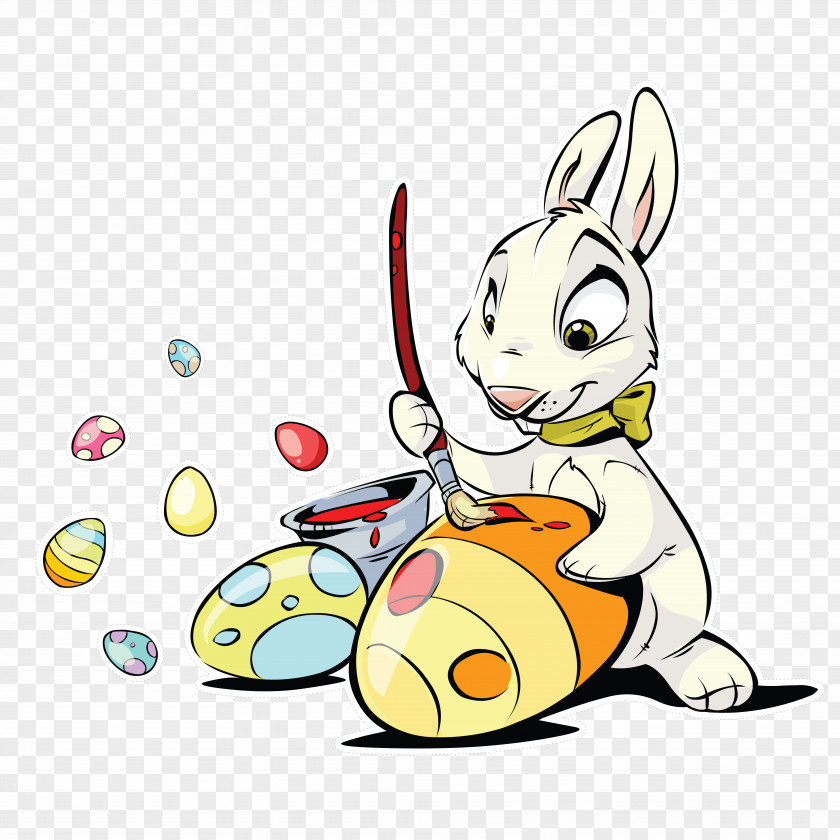 Cartoon Small Rabbit Eggs Background Material Easter Bunny Egg Clip Art PNG