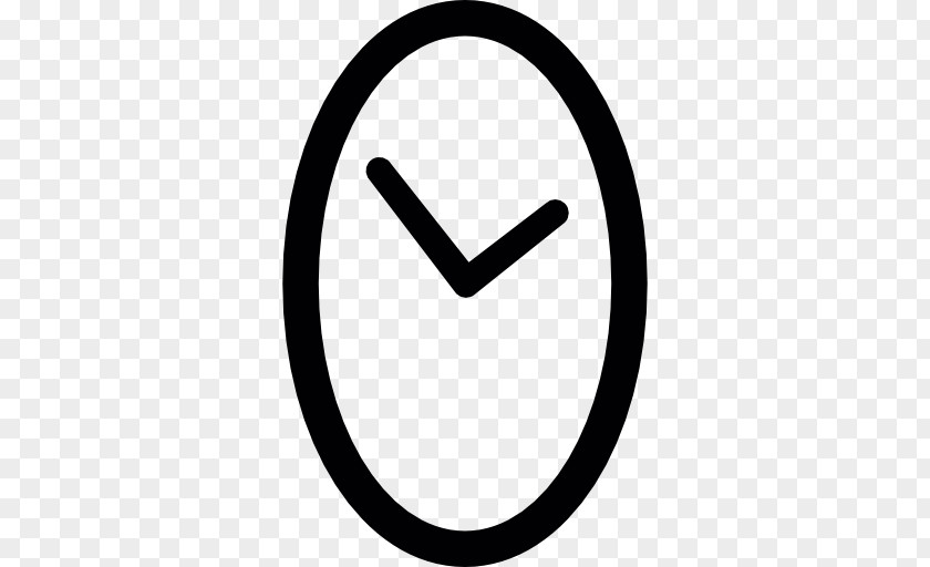 Oval Shape Clock PNG