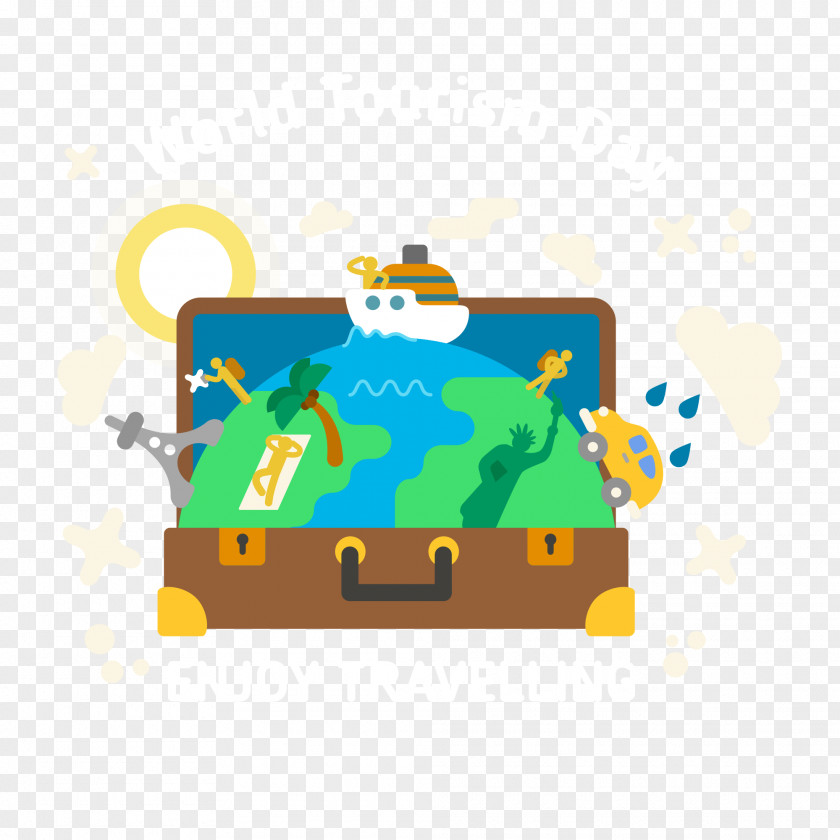 Creative Travel Luggage Illustration Euclidean Vector PNG
