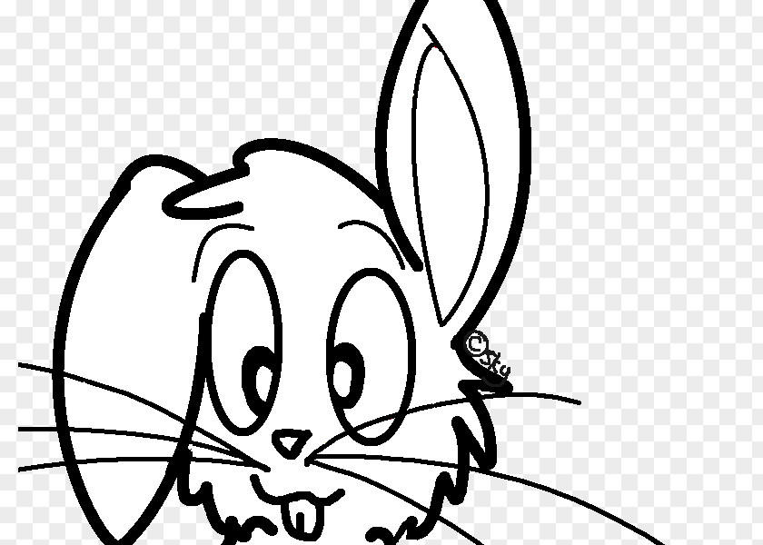 Rabbit Line Art Cat Coloring Book Clip PNG