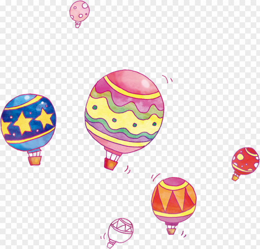 Cartoon Hot Air Balloon PNG