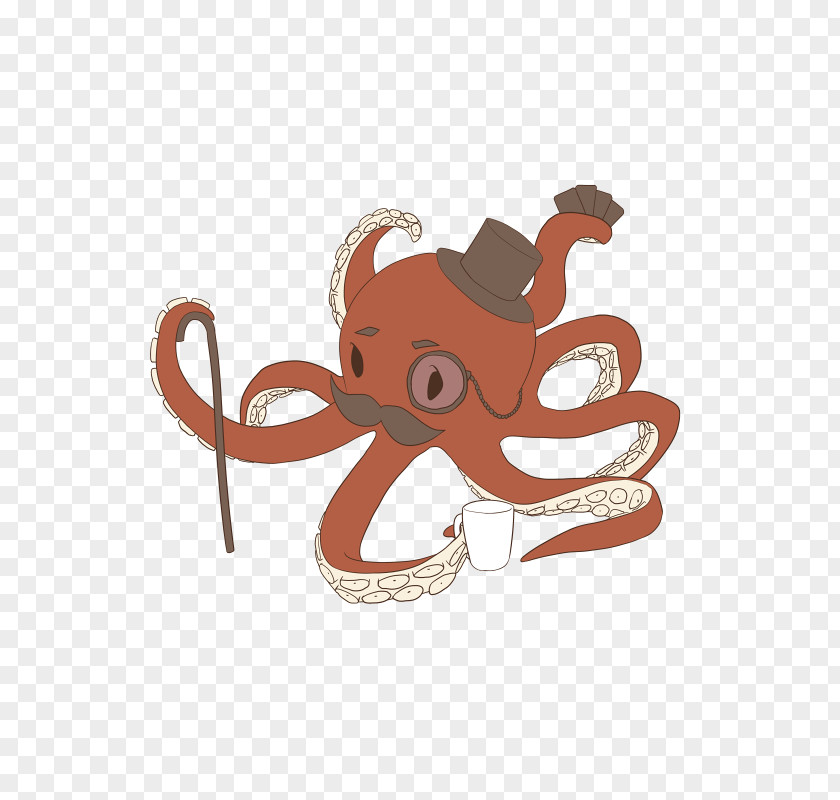 Design Octopus Animated Cartoon PNG