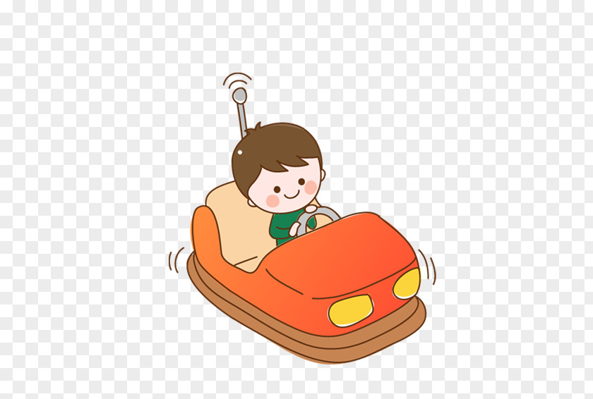 Driving Kids Boy Bumper Cars PNG