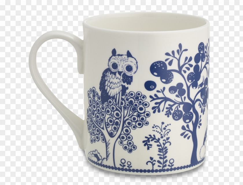 Mug Coffee Cup Ceramic Saucer Blue And White Pottery PNG