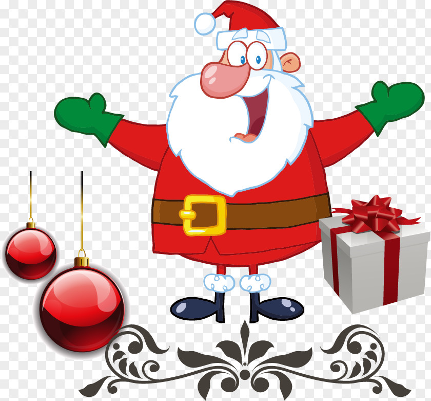 Santa Claus Ornaments Vector Material Reindeer Christmas And Holiday Season Clip Art PNG