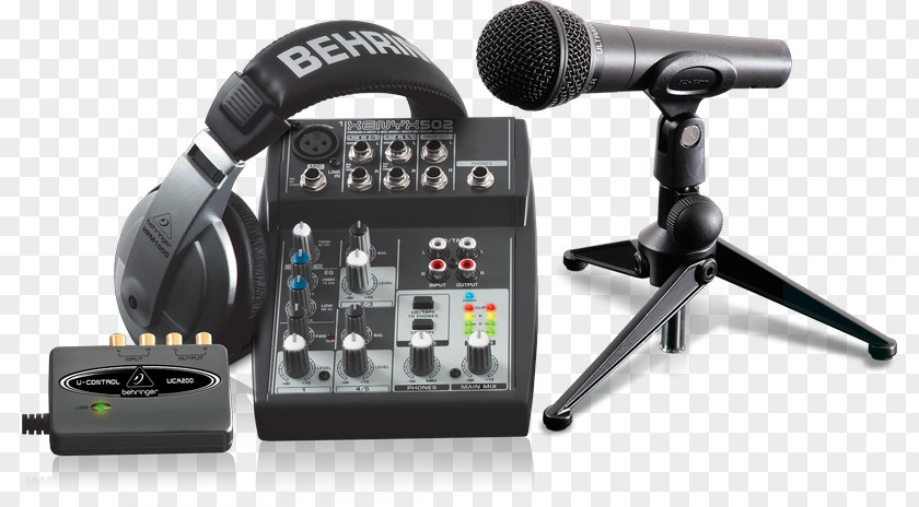 Audio And Video Interfaces Connectors Microphone Behringer Xenyx 302USB BEHRINGER PODCASTSTUDIO USB PNG