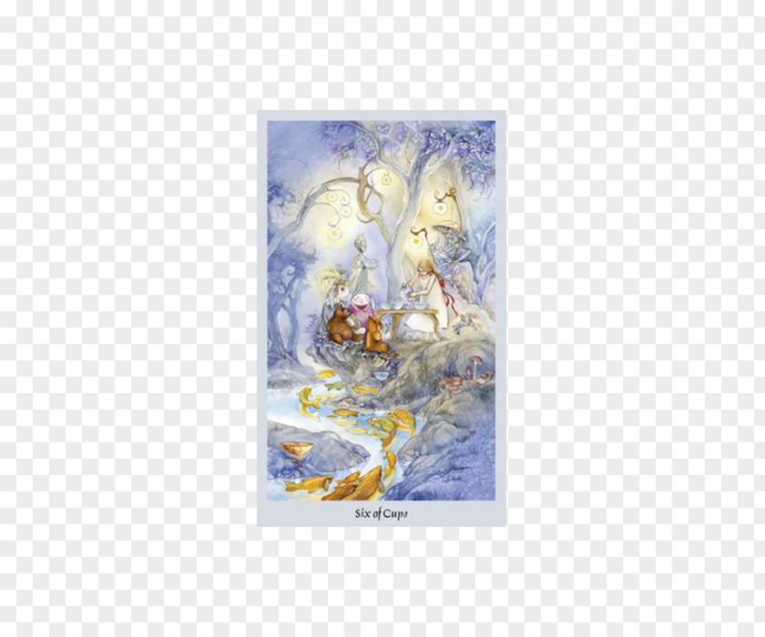 Watercolor Chakra Shadowscapes Tarot Six Of Cups Suit Two PNG