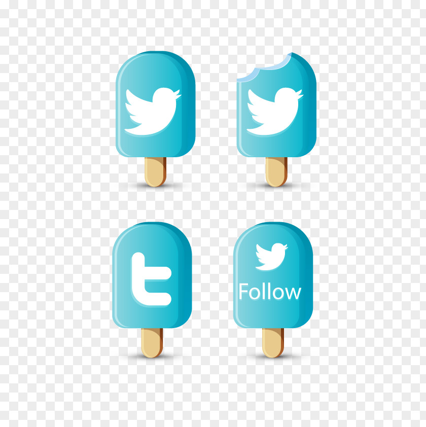 Blue Ice Cream Twitter Logo Download Icon PNG