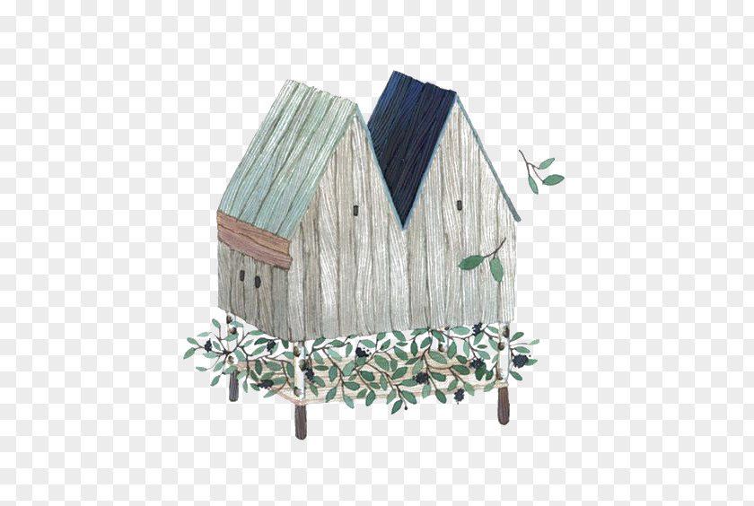 Cartoon Cabins Drawing Illustration PNG