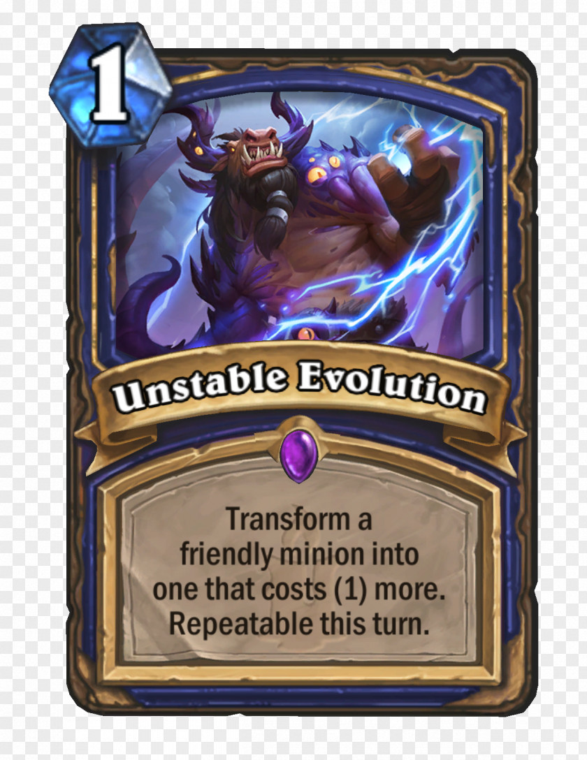 Hearthstone Unstable Evolution Primalfin Champion Game PNG