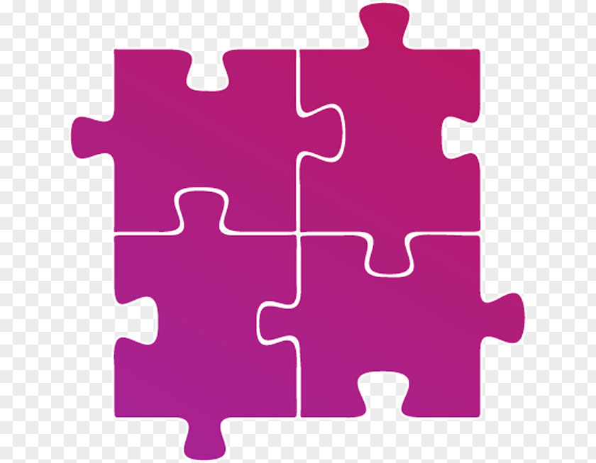 Jigsaw Puzzle Pieces, Purple. PNG