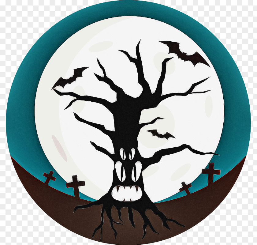 Antler Tree Teal PNG