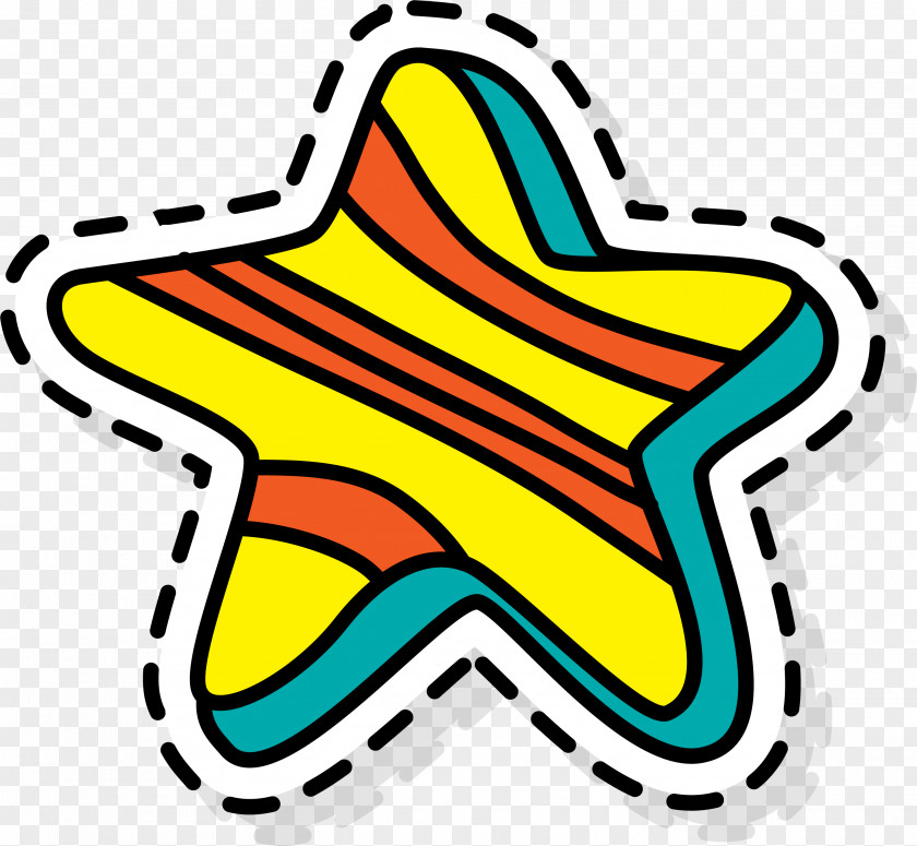 Colorful Cartoon Starfish Five-pointed Star Clip Art PNG