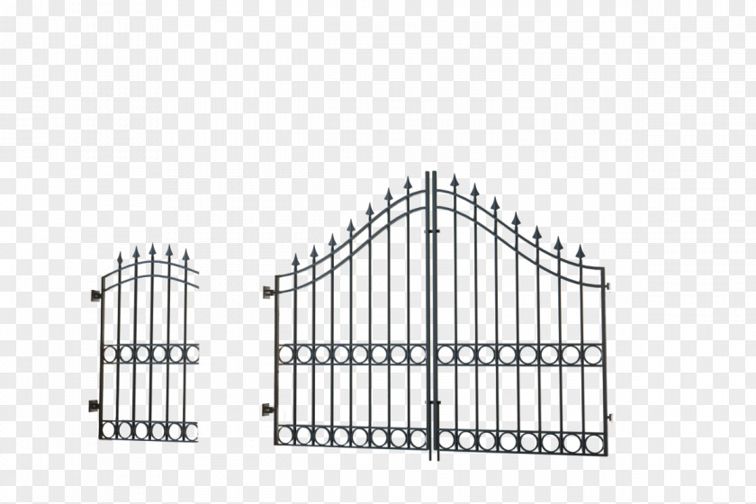 Iron Gate Wrought Fence PNG