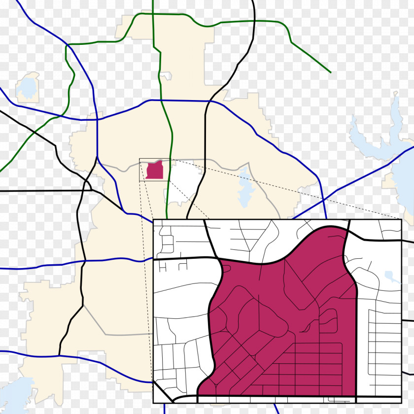 Map Downtown Dallas Lake Highlands North Neighbourhood PNG