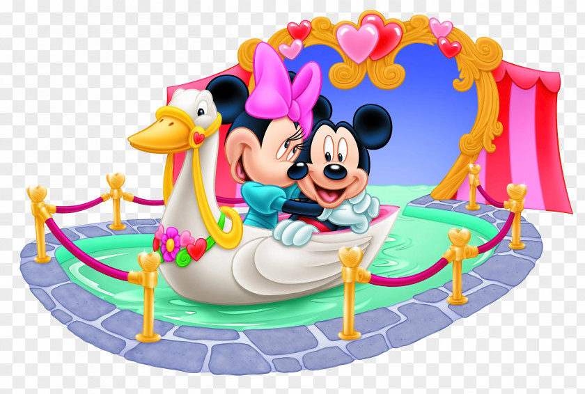 Mickey And Minnie Mouse Tunnel Of Love Clipart Image Daisy Duck Goofy Donald PNG