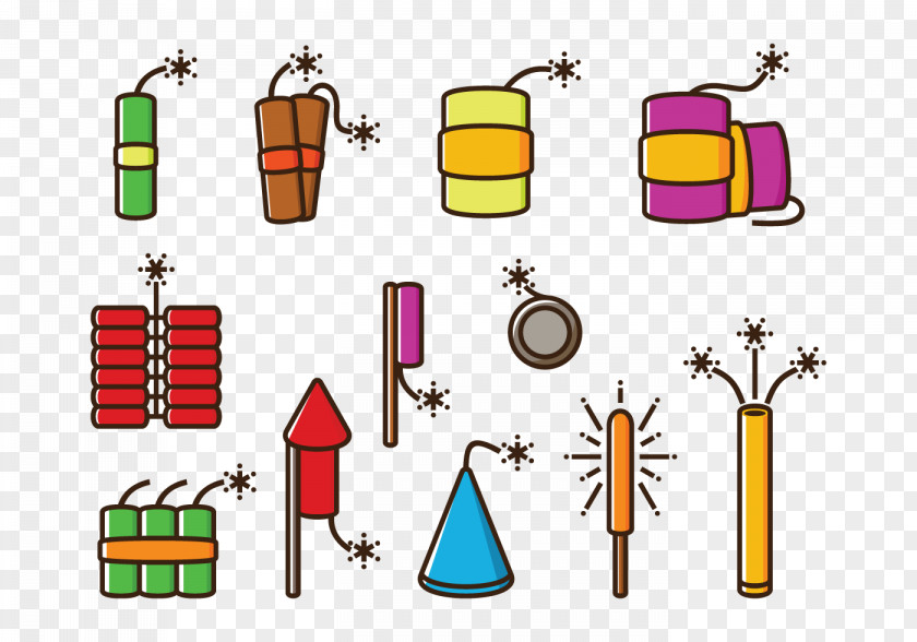 Simple Vector Fireworks Firecracker Download Icon PNG