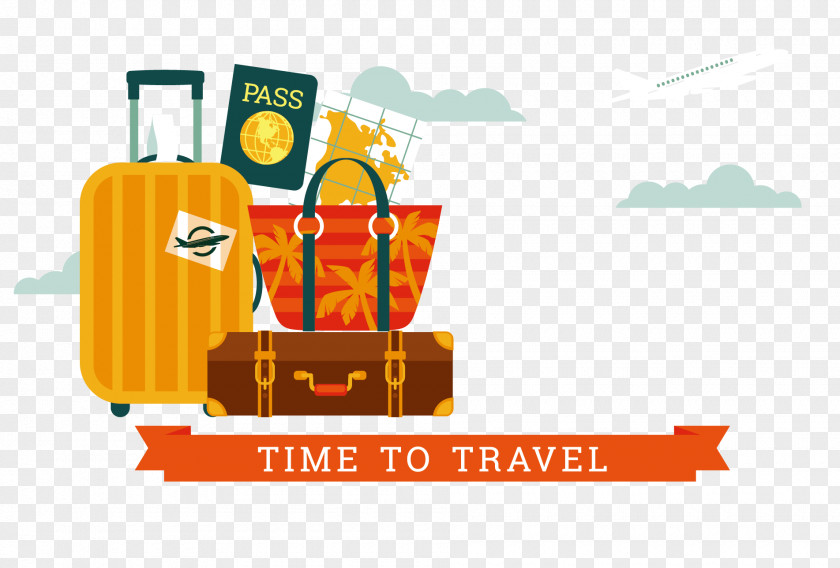 Travel Airline Ticket Suitcase PNG