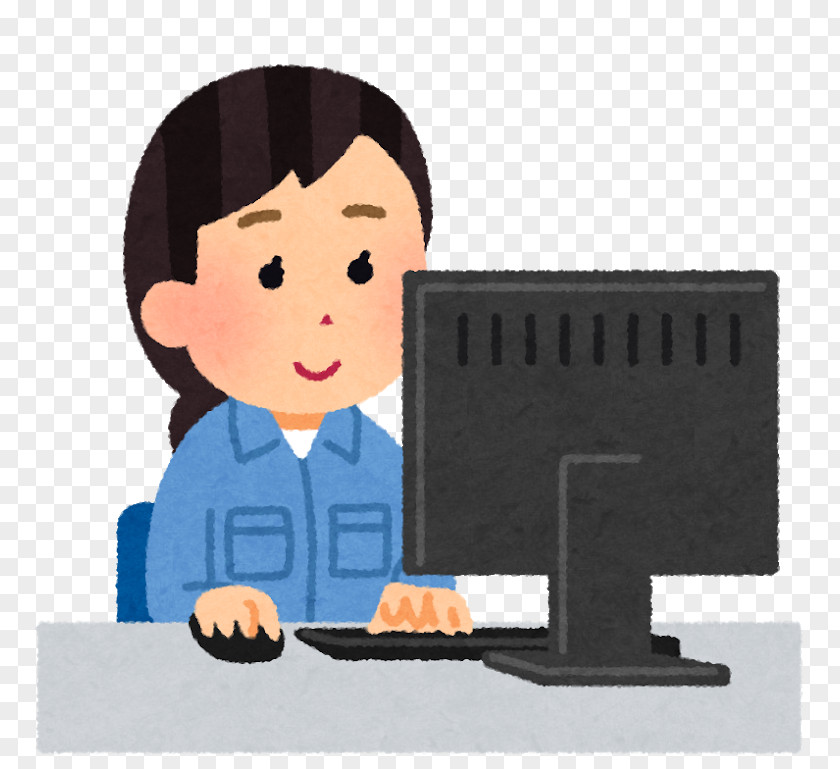 Woman Computer Personal Laborer Job Transcription パソコンショップ PNG