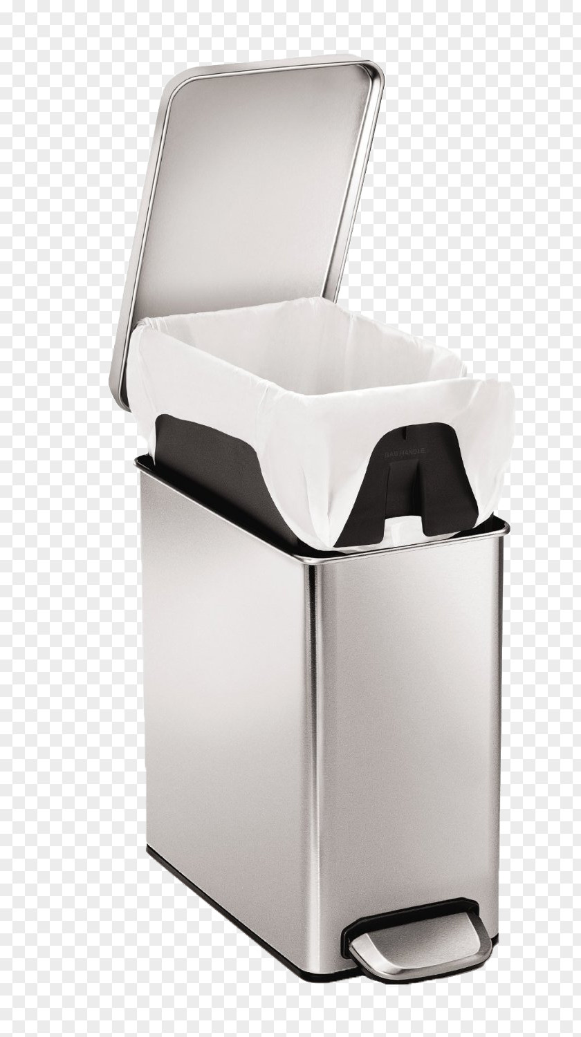 Covered Trash Can Mute Waste Container Simplehuman Stainless Steel Liter PNG