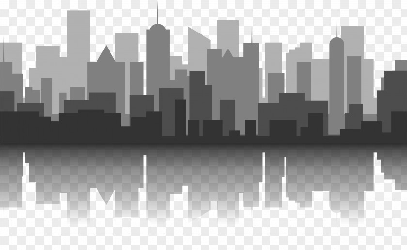 Silhouette New York City Skyline Clip Art PNG