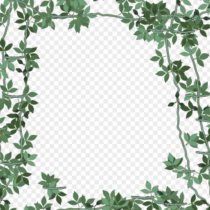 Green Floral Cliparts Flower Picture Frames Vine Clip Art PNG