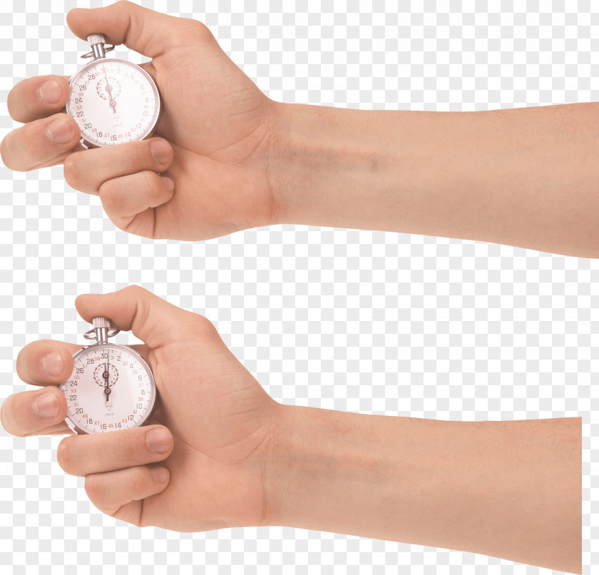 Stopwatch In Hand Image PNG