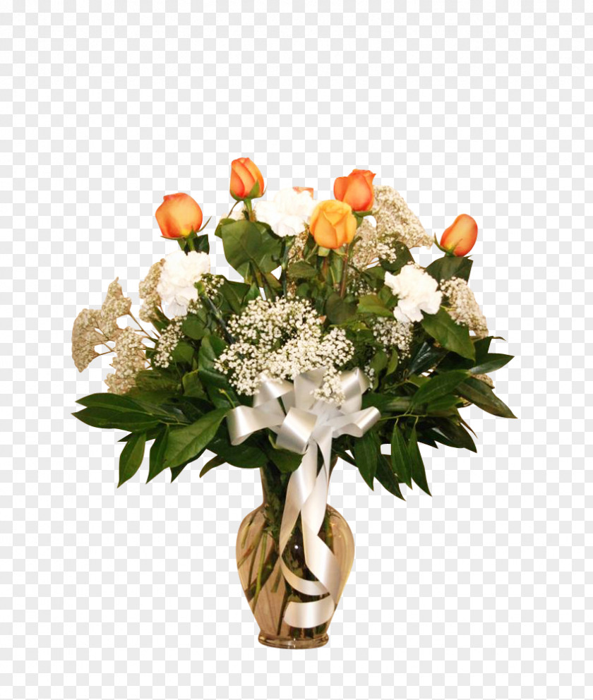 Vase Of Flowers Cut Rose Floral Design Flower Bouquet PNG