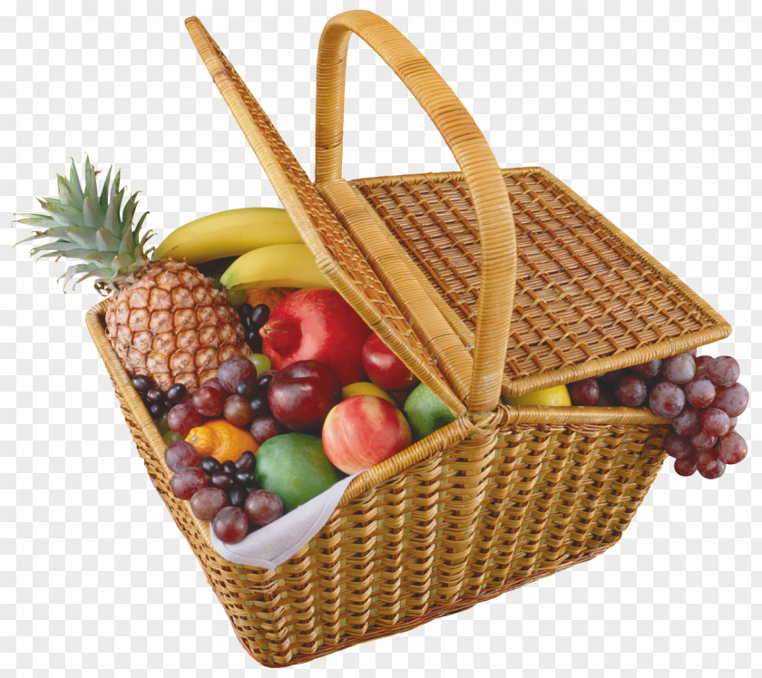 Basket Fruit Picnic Baskets Clip Art PNG