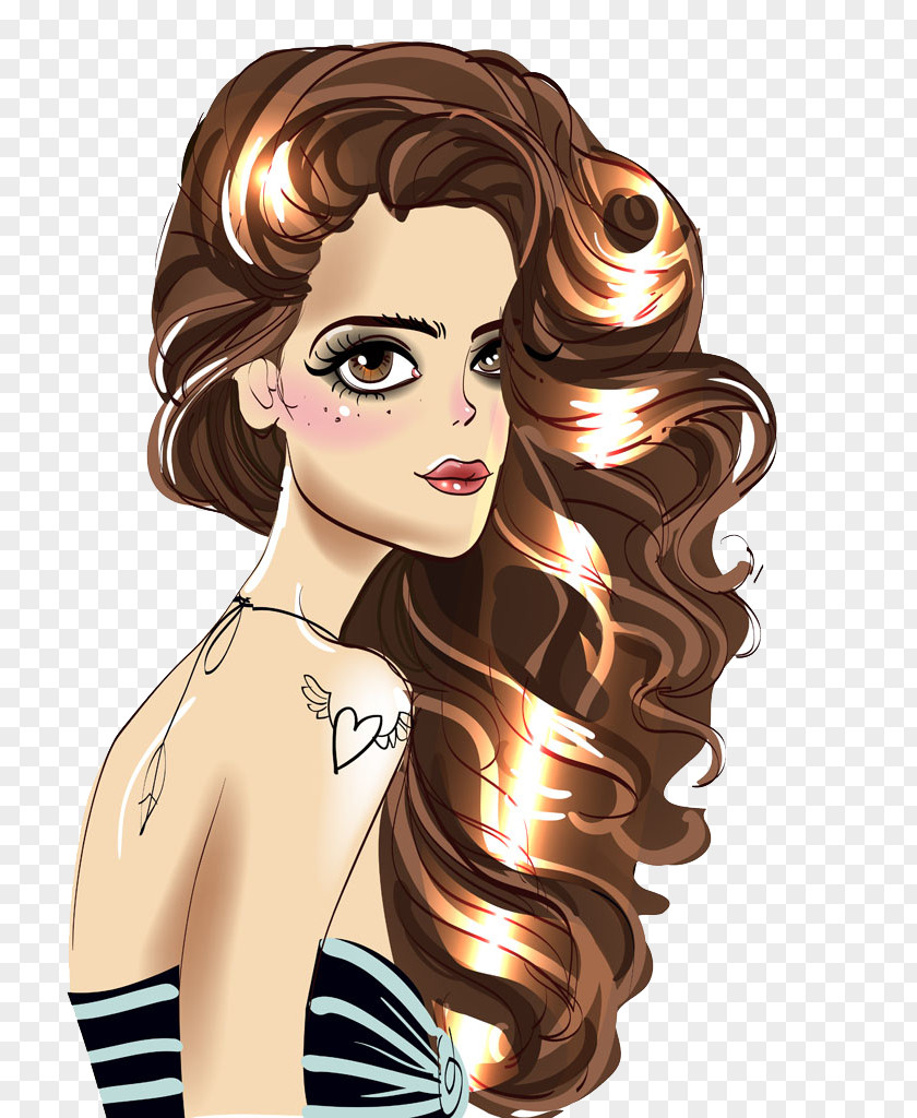 Curly Girls Woman Beauty Illustration PNG
