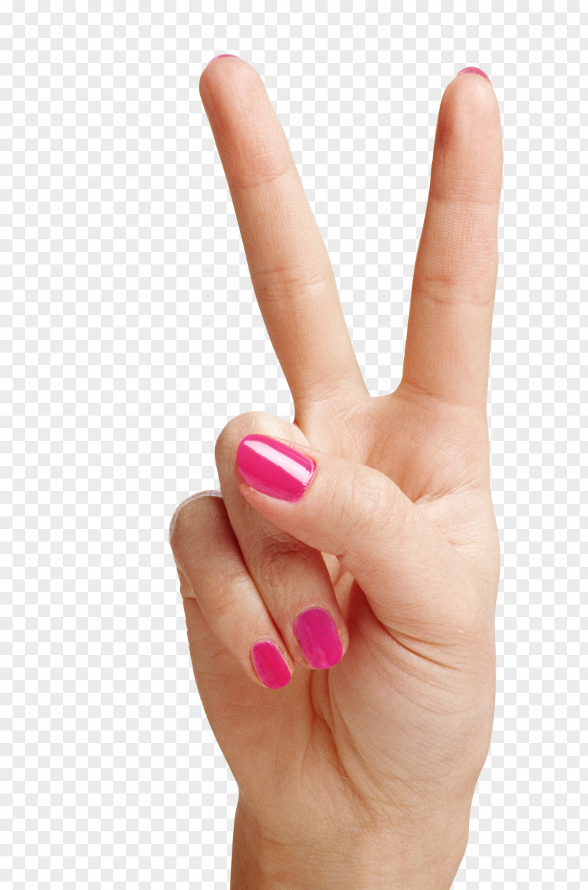 Manicure Sign Language Finger Hand Pink Nail Skin PNG