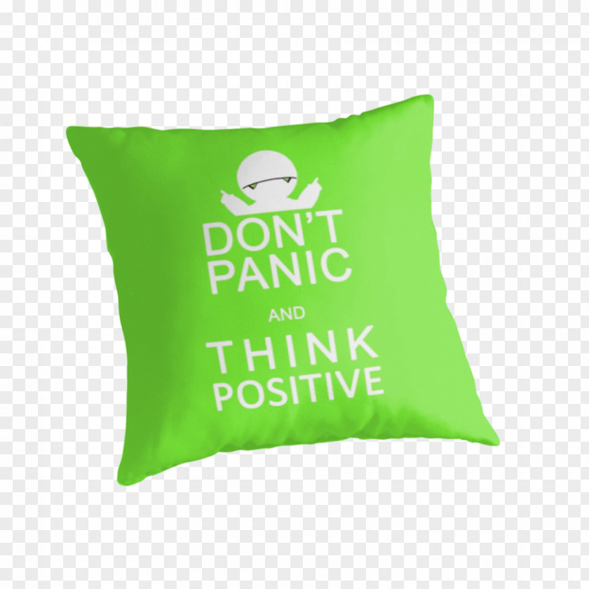 Positive Thinking Marvin Throw Pillows Paranoid Android Cushion PNG
